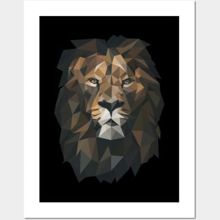 Low Poly Lion Posters and Art